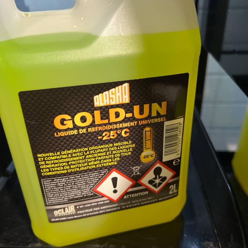 Liquide de refroidissement universel Gold-Un -25°C 2 L Alaska HF647