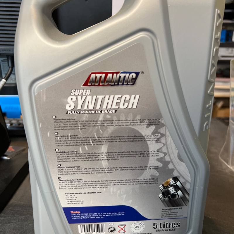 Huile moteur Super Synthech 0W-30 5 L Atlantic 6293562554256