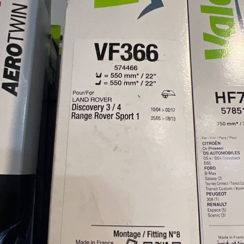 Kit balais d'essuie-glace avant Valeo VF366