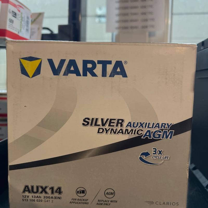 Batterie auxiliaire AGM Silver Dynamic AUX14 Varta 513 106 020