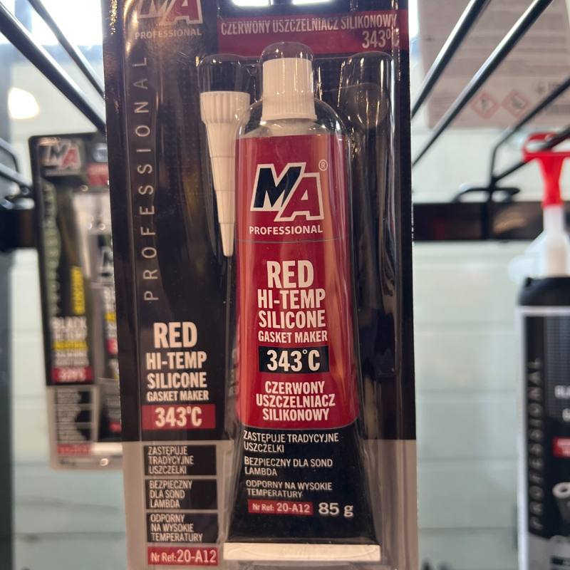 Pâte à joint silicone rouge haute température 343°C MA Professional 20-A12