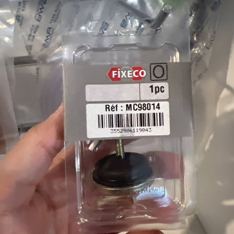 Tampon de butée caoutchouc fileté Fixeco MC98014