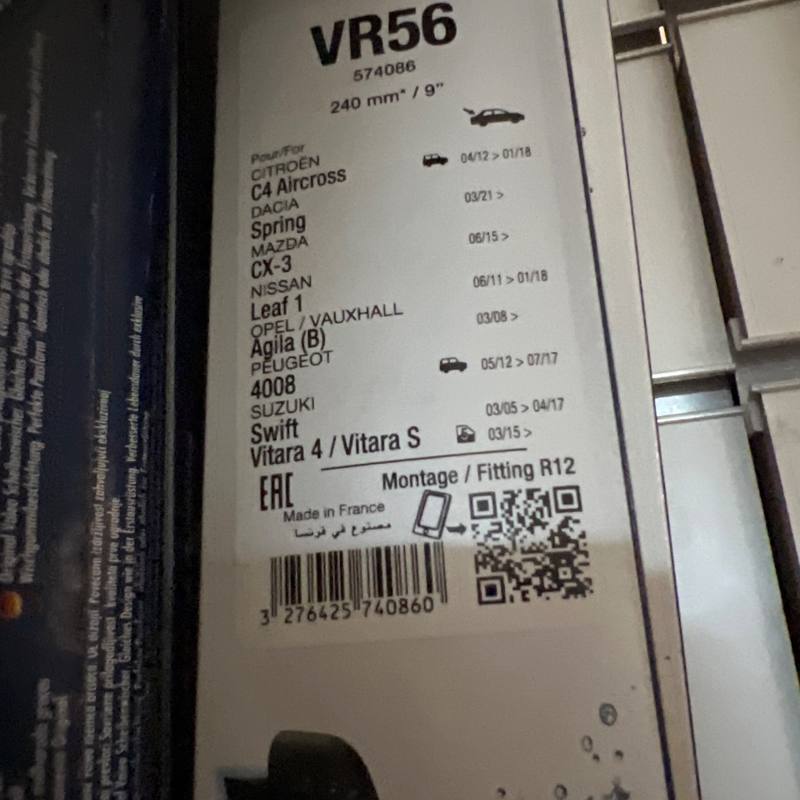 Balai d'essuie-glace arrière Valeo 574086