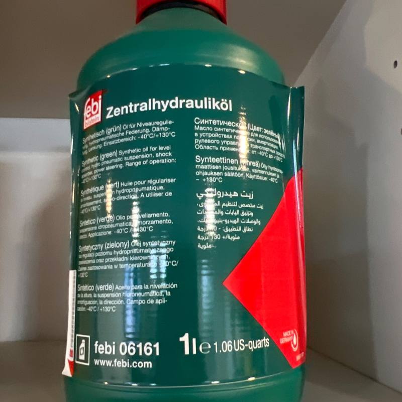 Huile hydraulique centrale synthétique (verte) 1 L Febi 06161