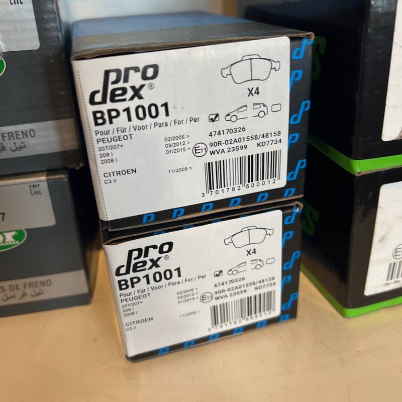 Plaquettes de frein Prodex BP1001