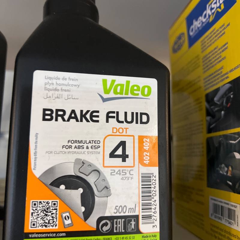 Liquide de frein DOT 4 500 ml Valeo 402402