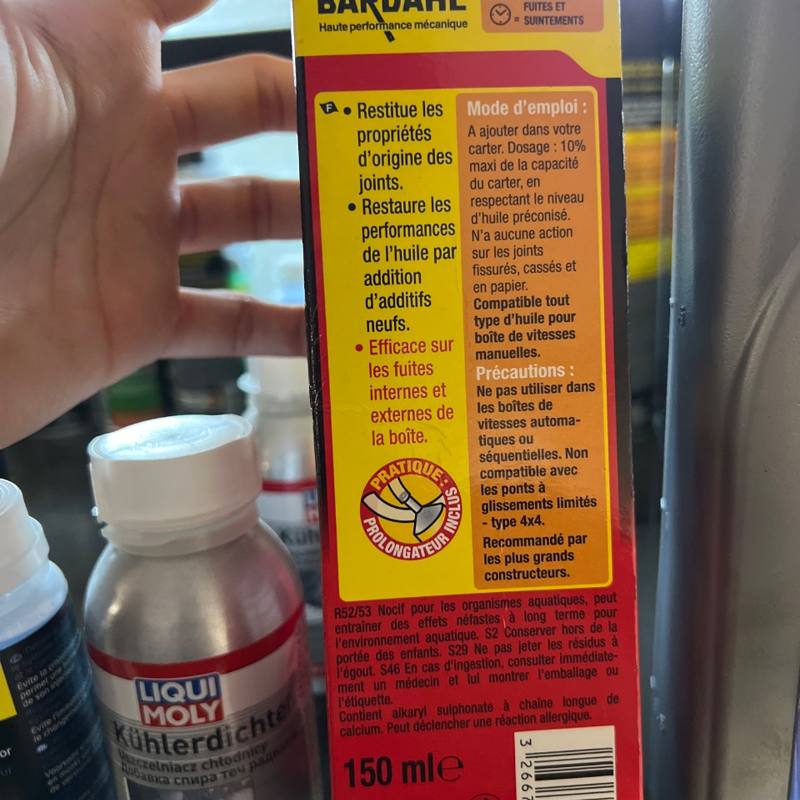 Additif anti-fuites boîte de vitesses manuelle 150 ml Bardahl 1756