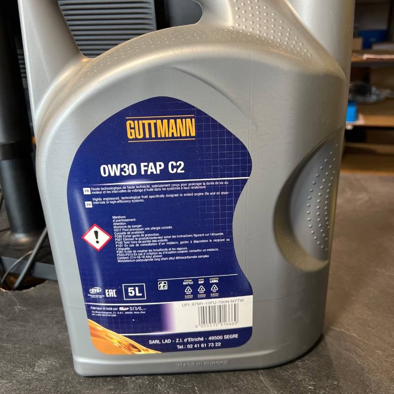 Huile moteur 0W30 FAP C2 Guttmann