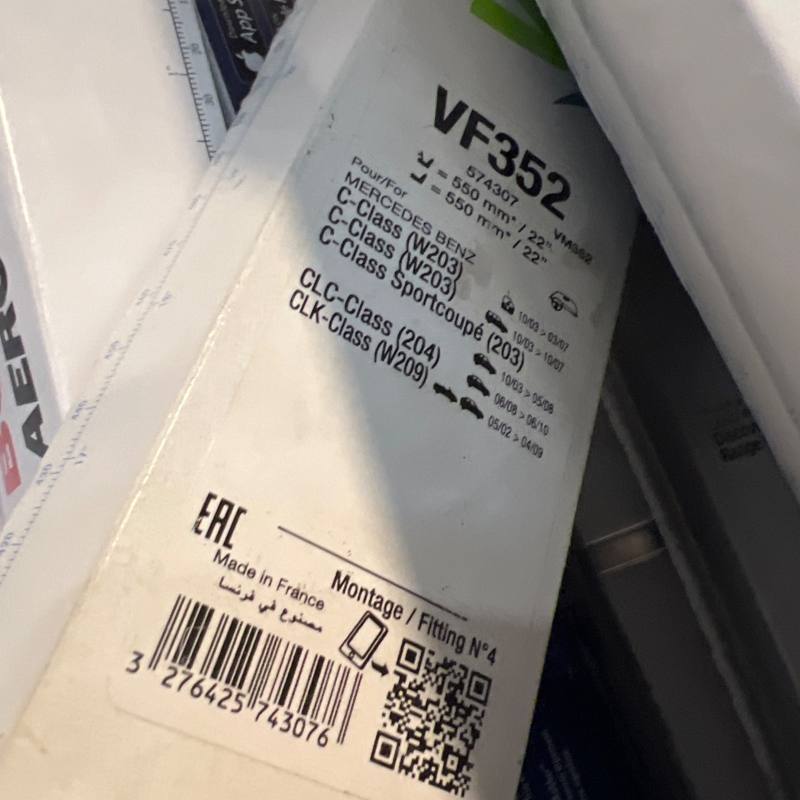 Balais d'essuie-glace avant Valeo VF352