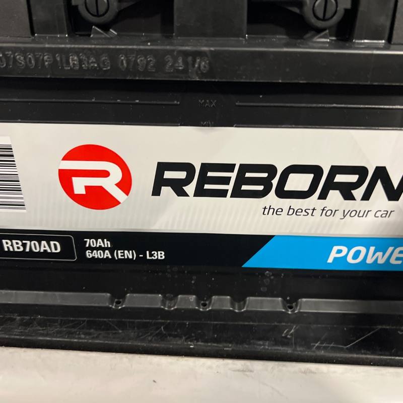 Batterie de démarrage 12V 70Ah 640A Power Reborn RB70AD