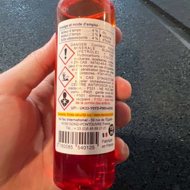 Additif huile moteur et boîte de vitesses 150 ml Mecanux 3760085540125