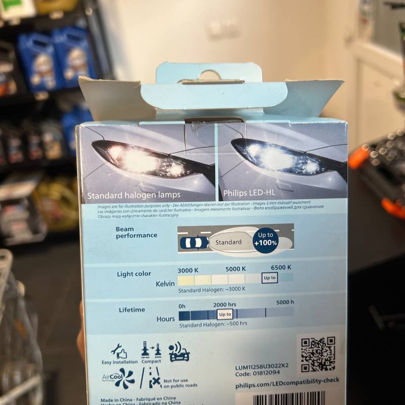 Ampoules LED-HL pour phares (x2) Philips LUM11258U3022X2