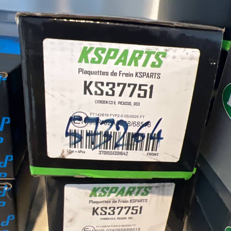 Plaquettes de frein avant KSPARTS KS37751