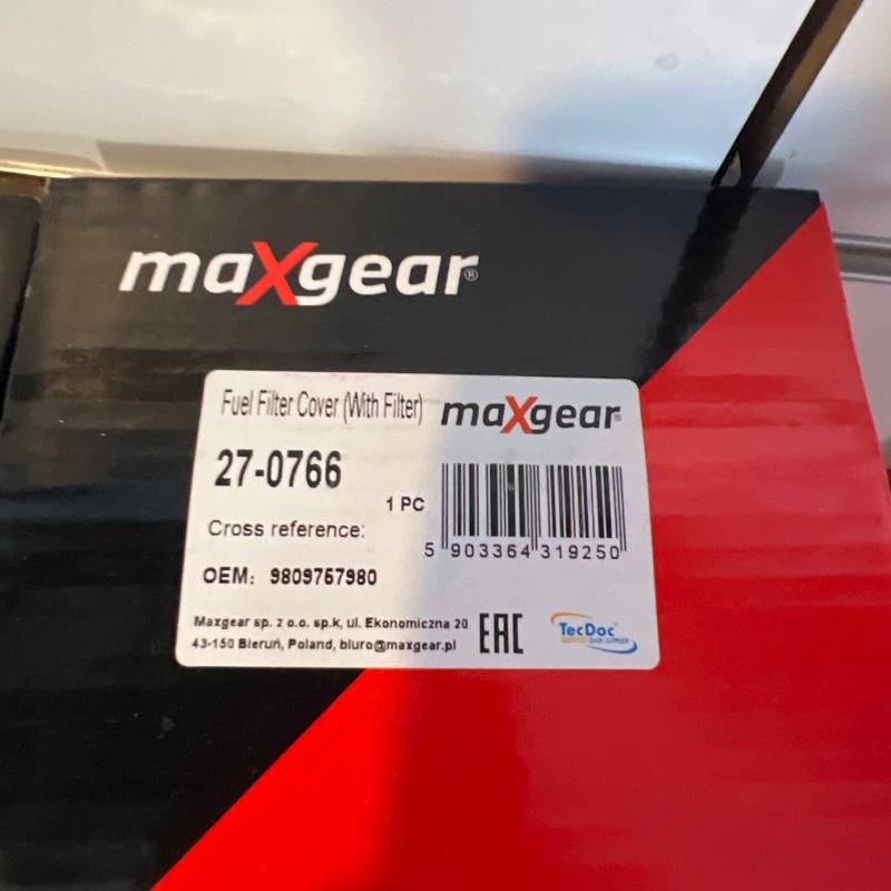Boîtier de filtre à carburant (avec filtre) Maxgear 27-0766